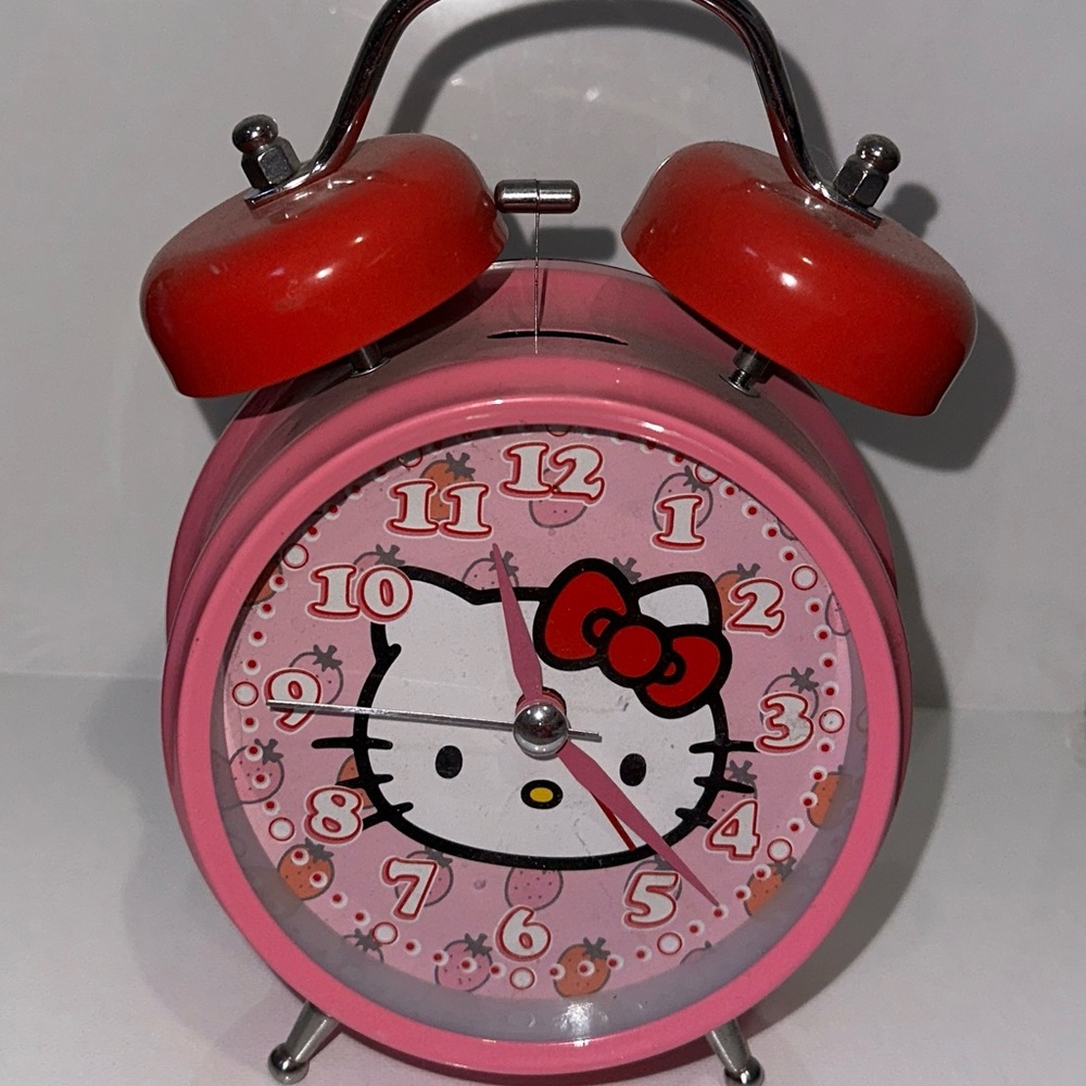 Hello Kitty Pink and Red Alarm Clock